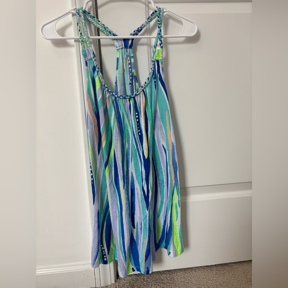 Lilly Pulitzer aleida cotton tank top racerback - Picture 3 of 7